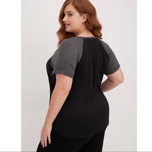 NWT TORRID HARRY POTTER I SOLEMNLY SWEAR BLACK STRAPPY RAGLAN TOP - Picture 4 of 7